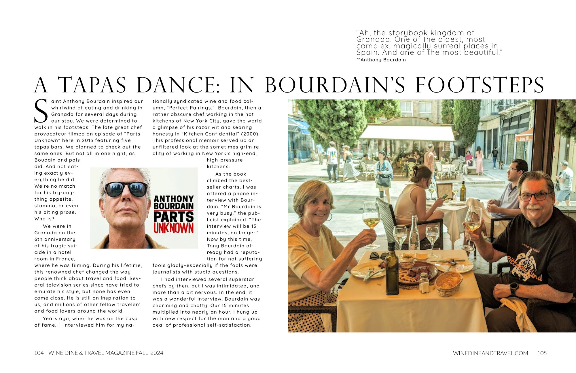 A TAPAS DANCE: WALKING IN ANTHONY BOURDAIN’S FOOTSTEPS